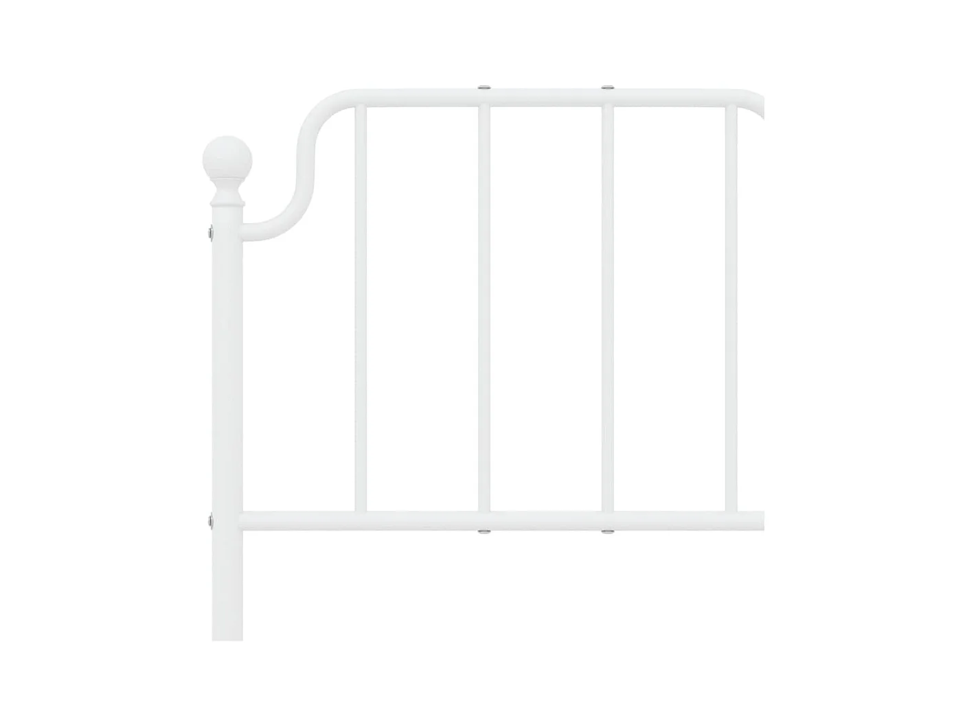 Estrutura de cama com cabeceira 120x190 cm metal branco