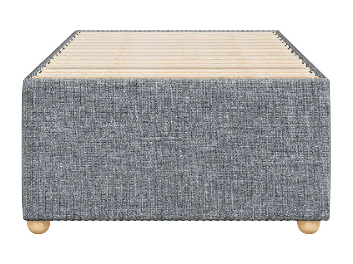 Cadre de lit sans matelas gris clair 100x200 cm tissu