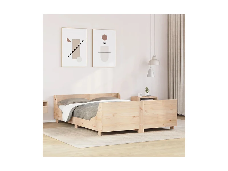 Cama sem colchão 135x190 cm madeira de pinho maciça