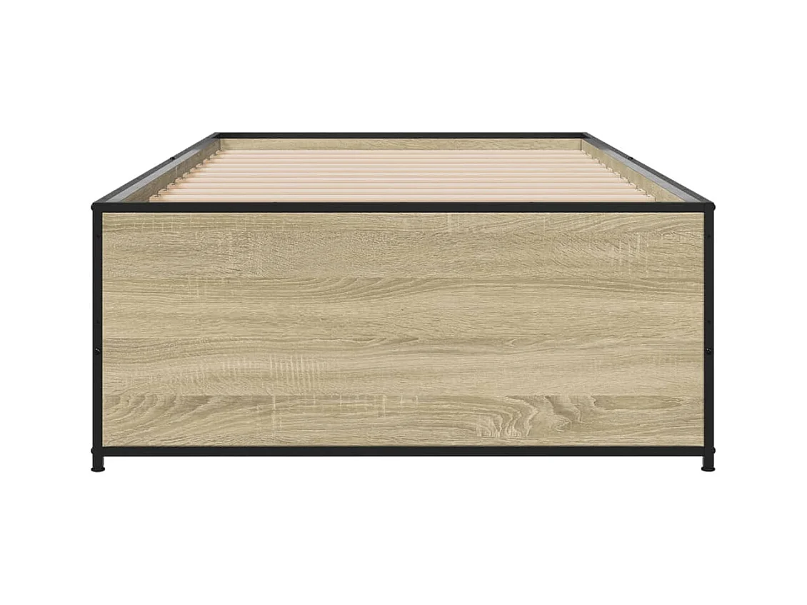 Giroletto Rovere Sonoma 90x200 cm Legno Multistrato e Metallo