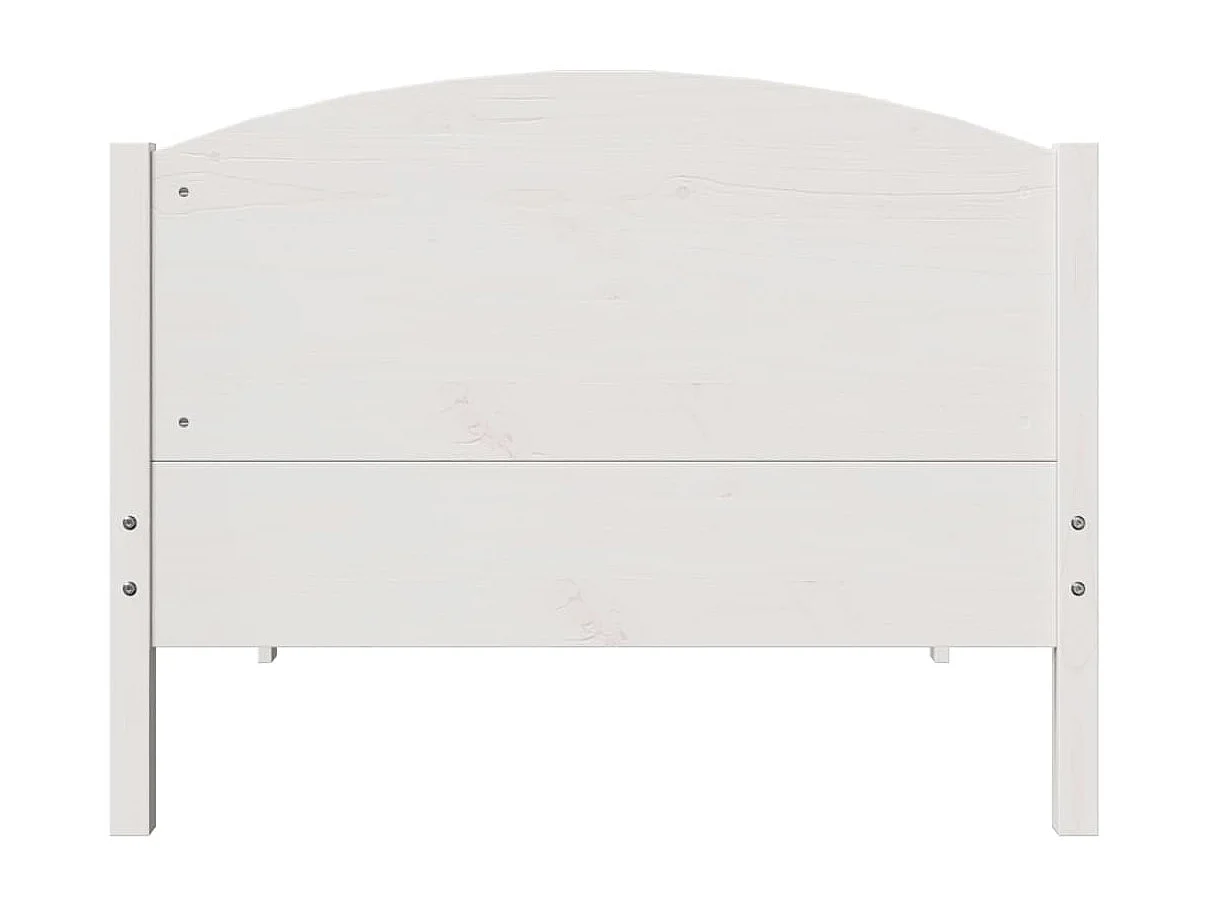 Cadre de lit sans matelas blanc 100x200 cm bois de pin massif