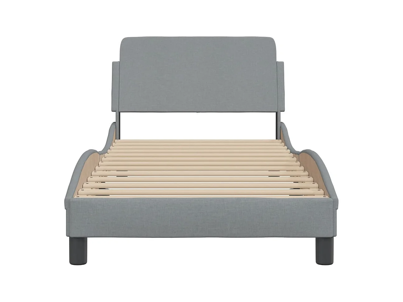 Giroletto senza Materasso Grigio Chiaro 80x200 cm Tessuto