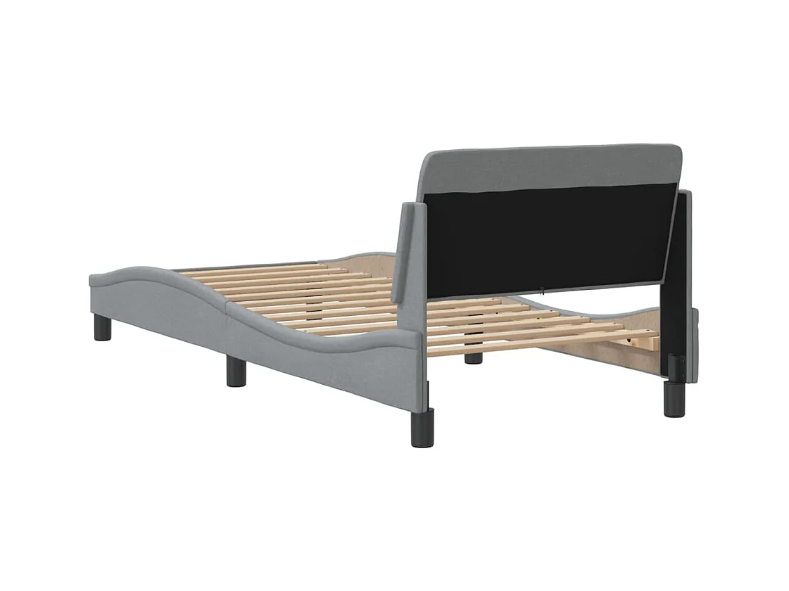 Giroletto senza Materasso Grigio Chiaro 80x200 cm Tessuto