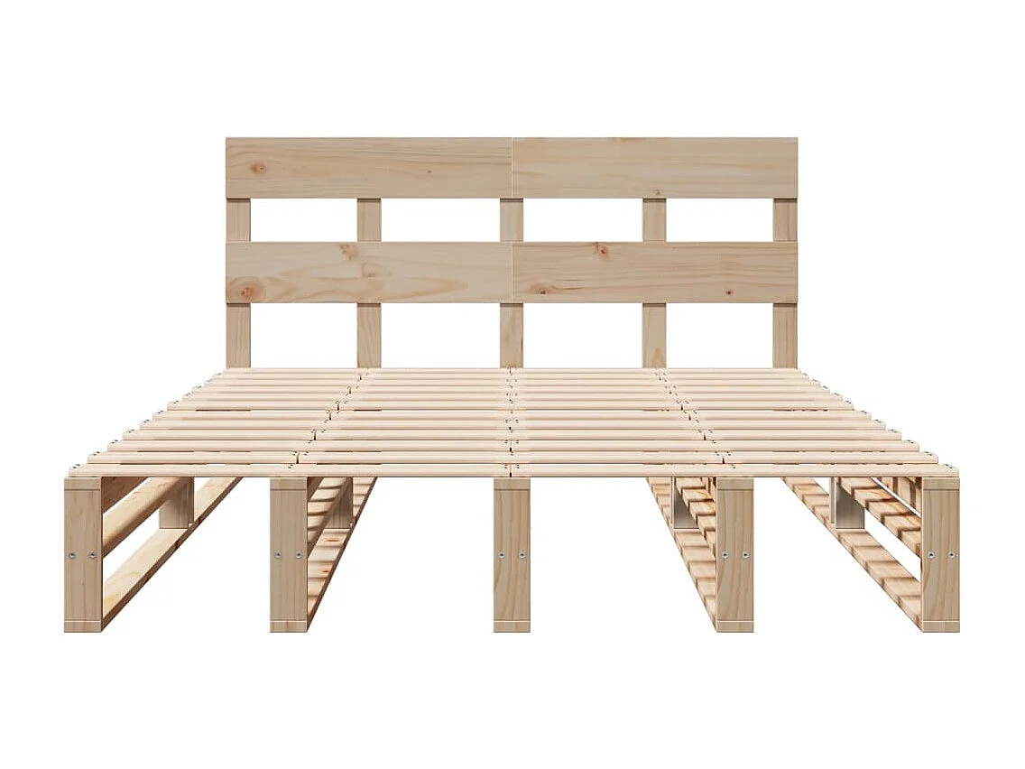 Cadre de lit sans matelas 150x200 cm bois de pin massif