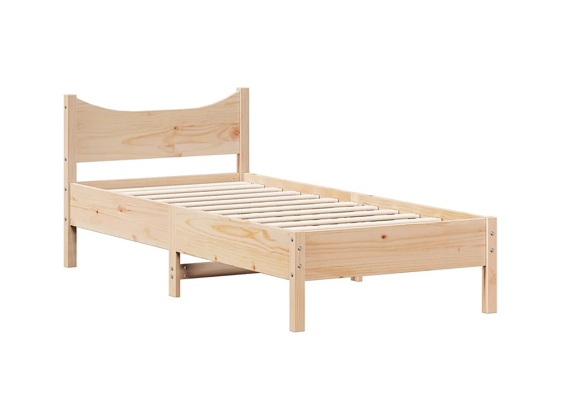 Cadre de lit sans matelas 90x200 cm bois de pin massif