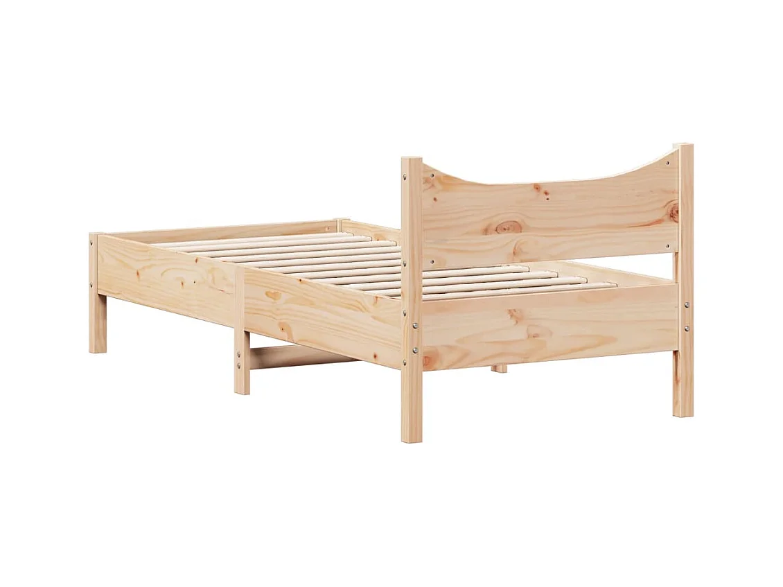 Cadre de lit sans matelas 90x200 cm bois de pin massif