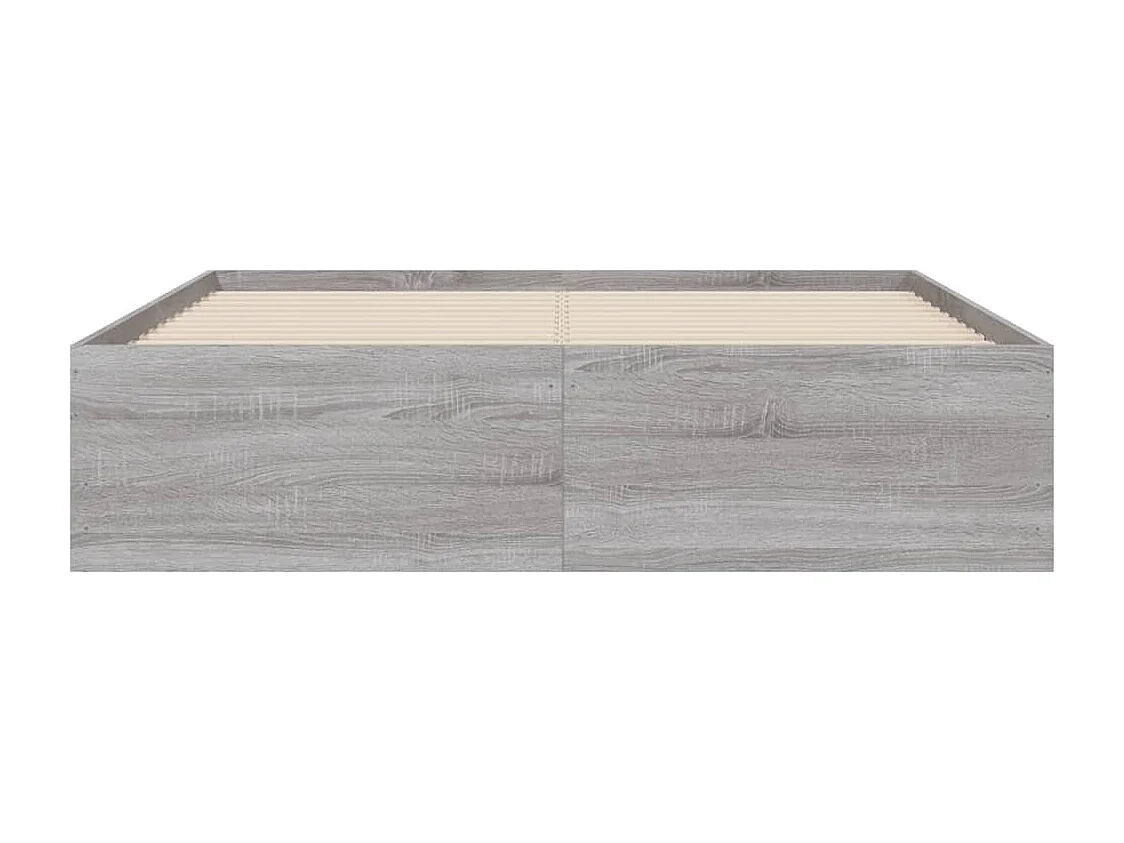 Cadre de lit avec tiroirs sans matelas sonoma gris 120x190 cm