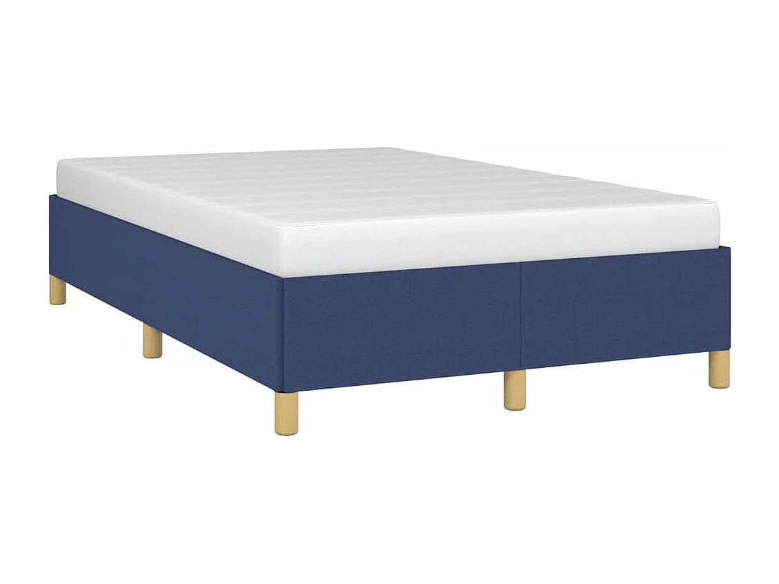 Cadre de lit sans matelas bleu 120x190 cm tissu
