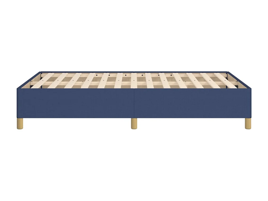Cadre de lit sans matelas bleu 120x190 cm tissu