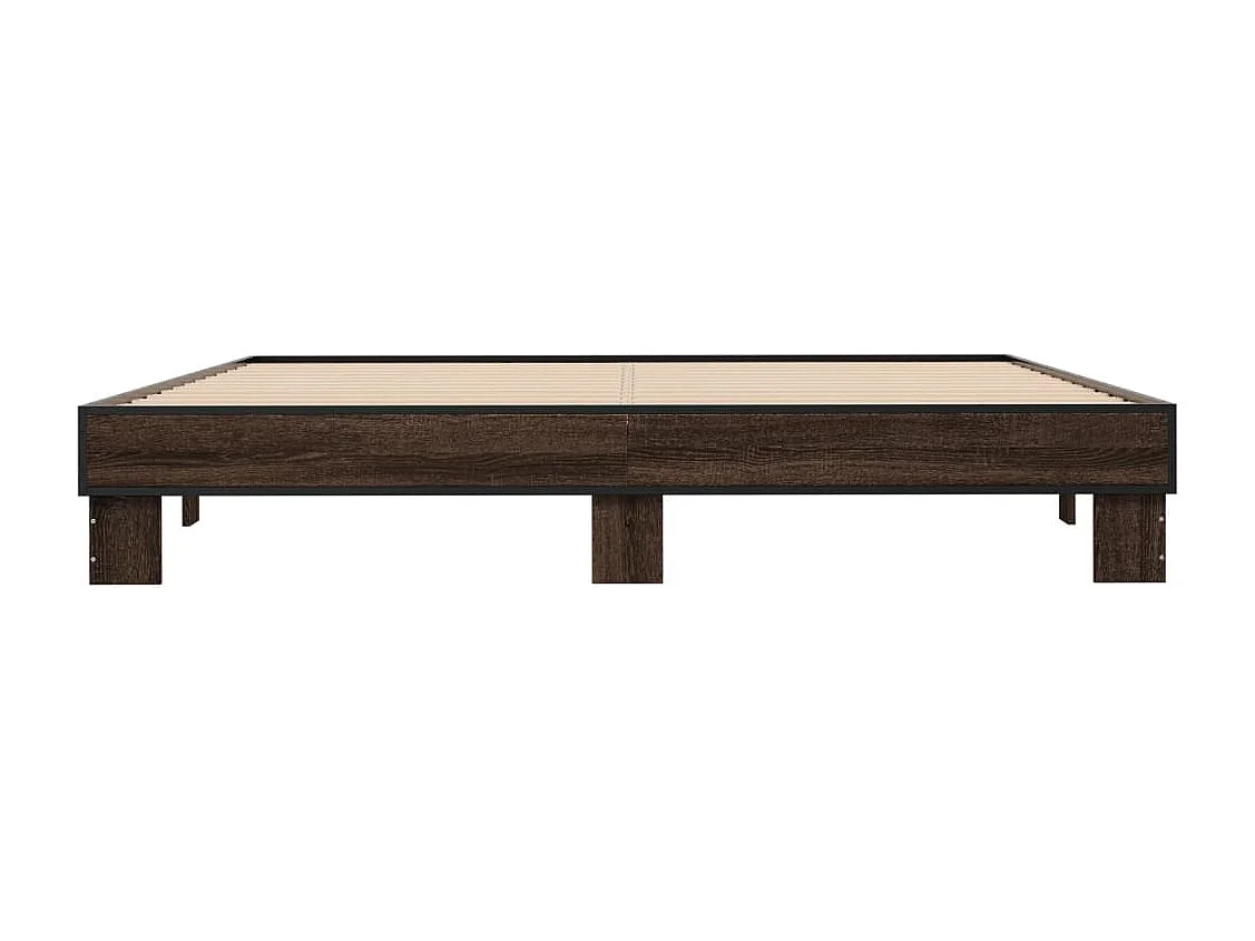 Cadre de lit sans matelas chêne marron 180x200 cm