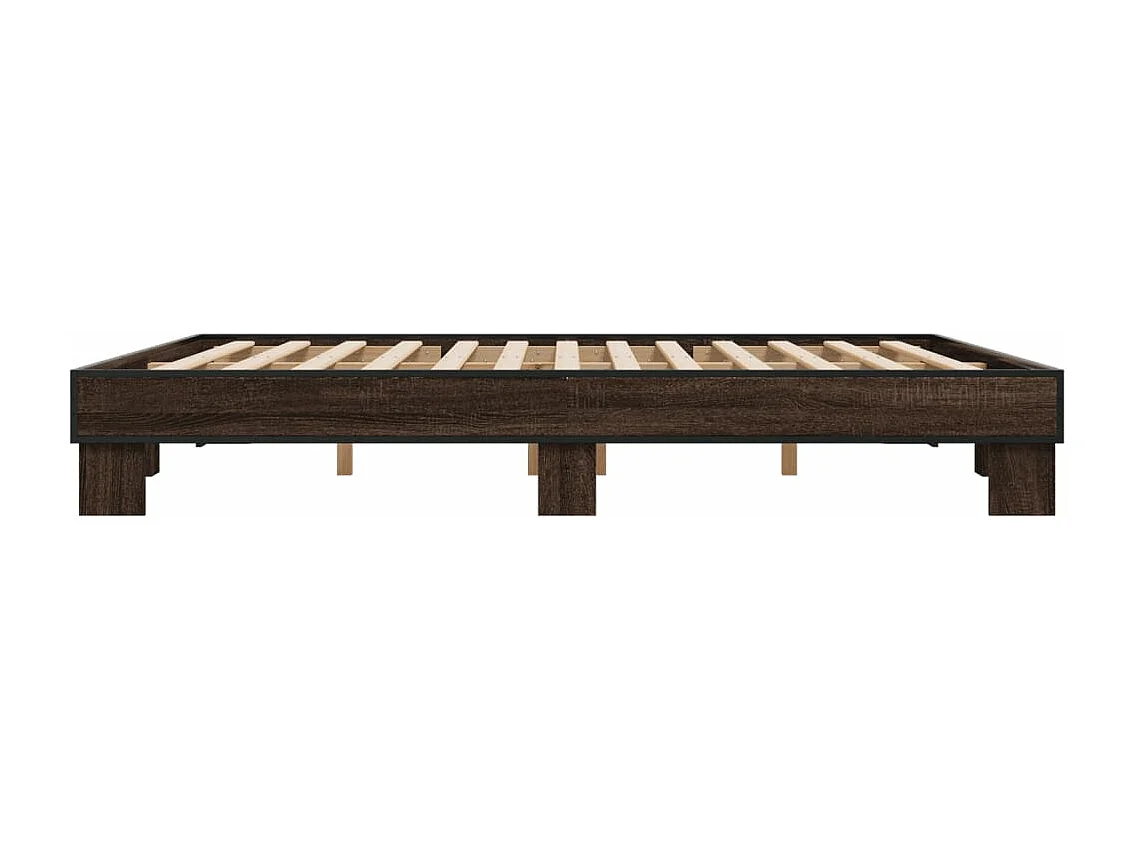 Cadre de lit sans matelas chêne marron 180x200 cm