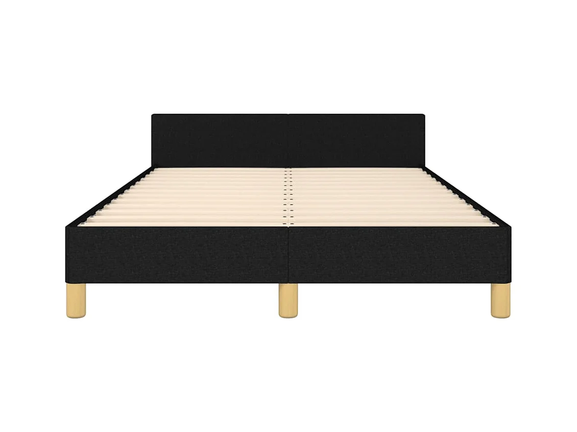 Cadre de lit sans matelas noir 120x190 cm tissu