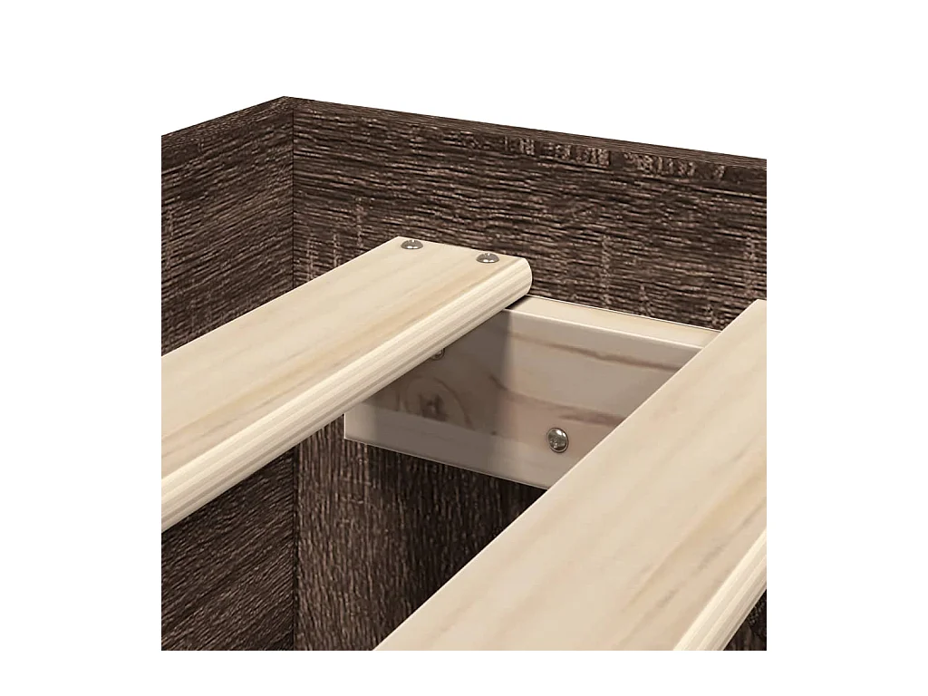 Cadre de lit sans matelas chêne marron 90x200cm bois ingénierie