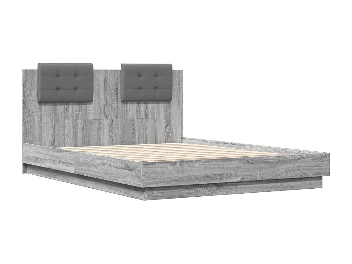 Cadre de lit sans matelas sonoma gris 120x190 cm