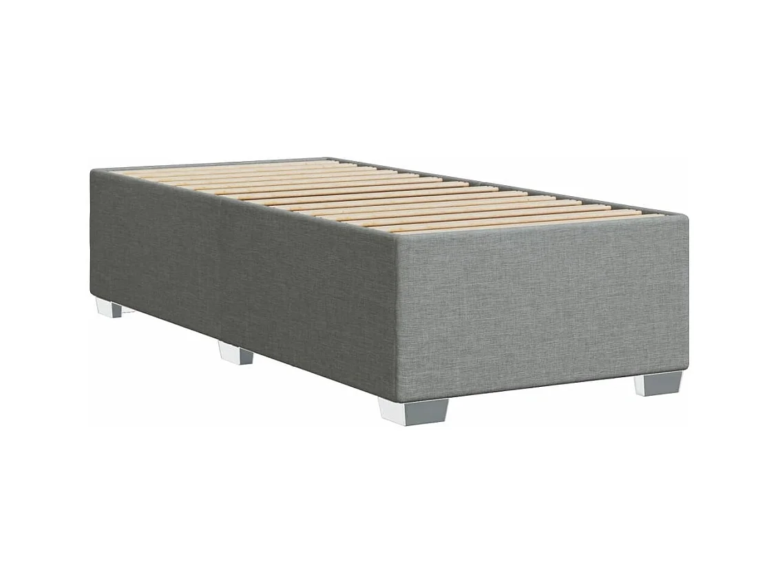 Cadre de lit sans matelas gris clair 80x200 cm tissu