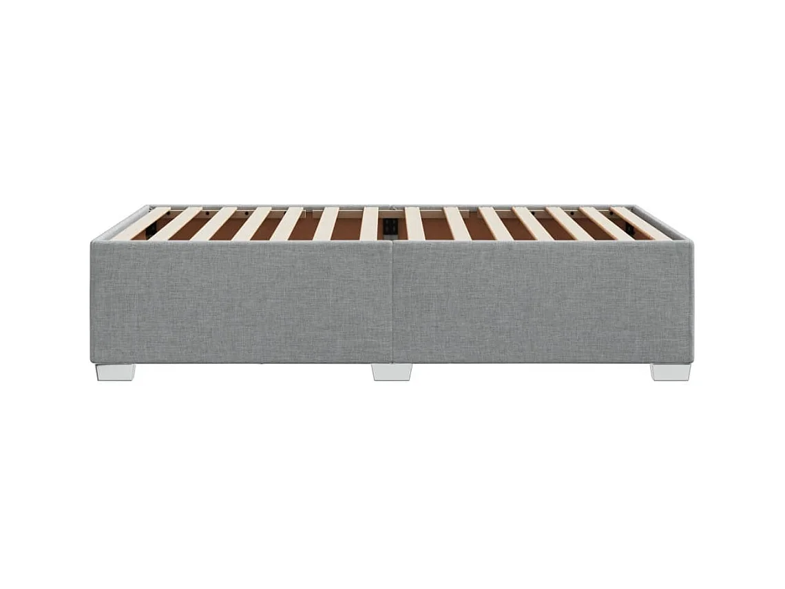 Cadre de lit sans matelas gris clair 80x200 cm tissu