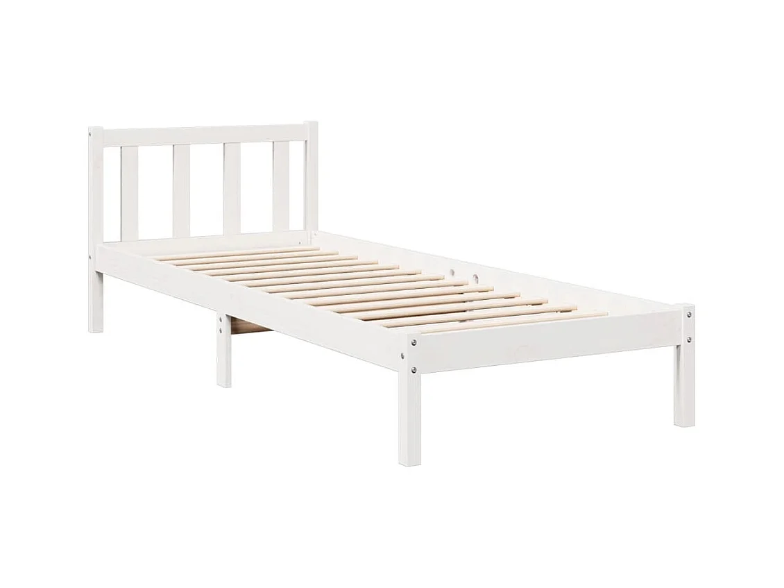 Cadre de lit extra long sans matelas 90x210 cm bois massif pin