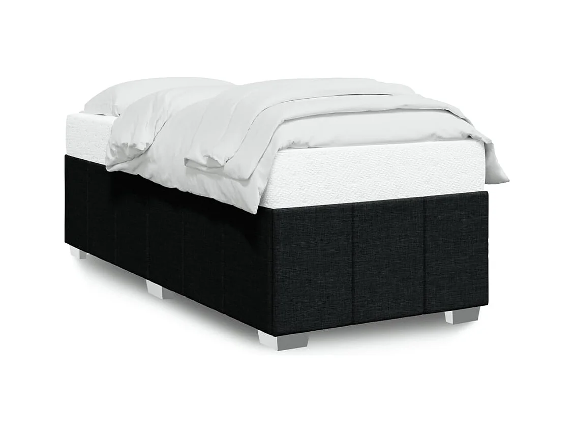 Cadre de lit sans matelas noir 80x200 cm tissu