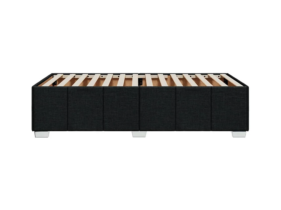Cadre de lit sans matelas noir 80x200 cm tissu