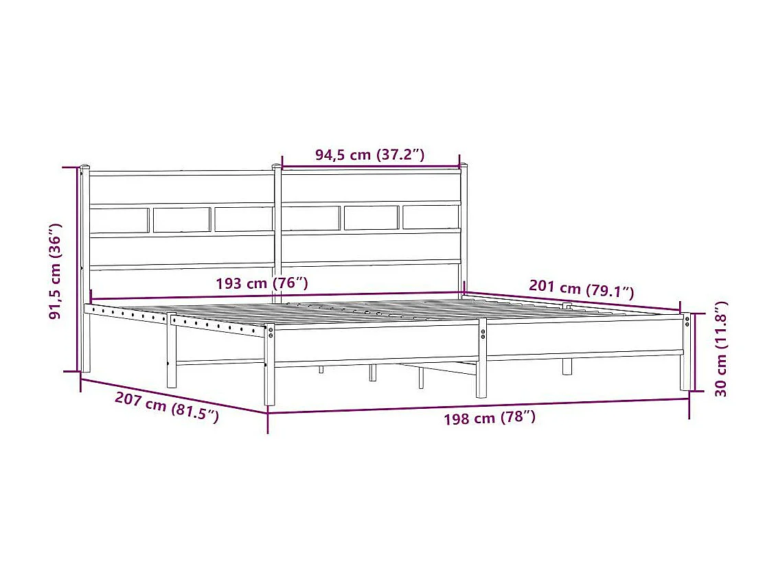 Giroletto Bianco in Legno Massello 100x200 cm