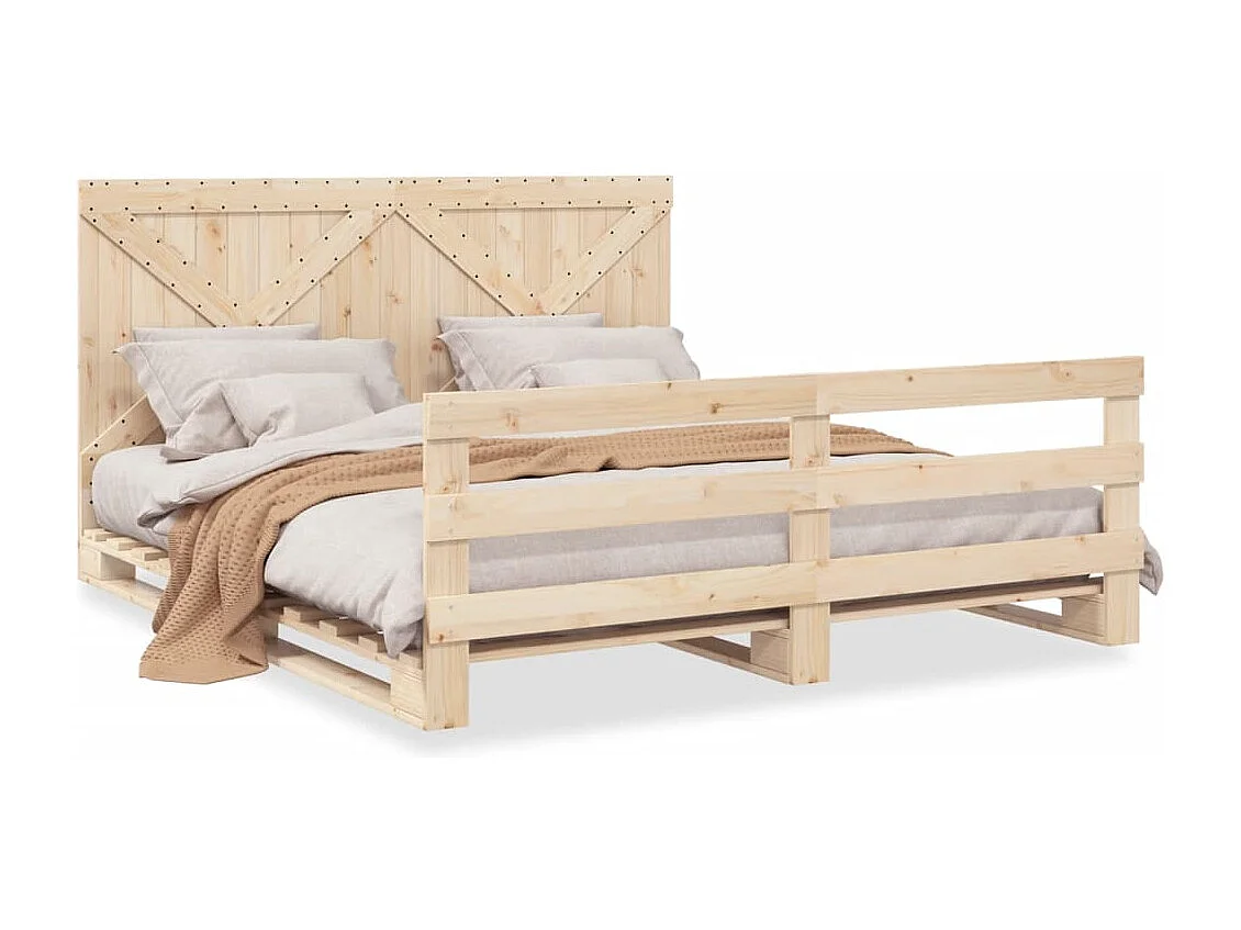 Cadre de lit sans matelas avec tête de lit 180x200 cm