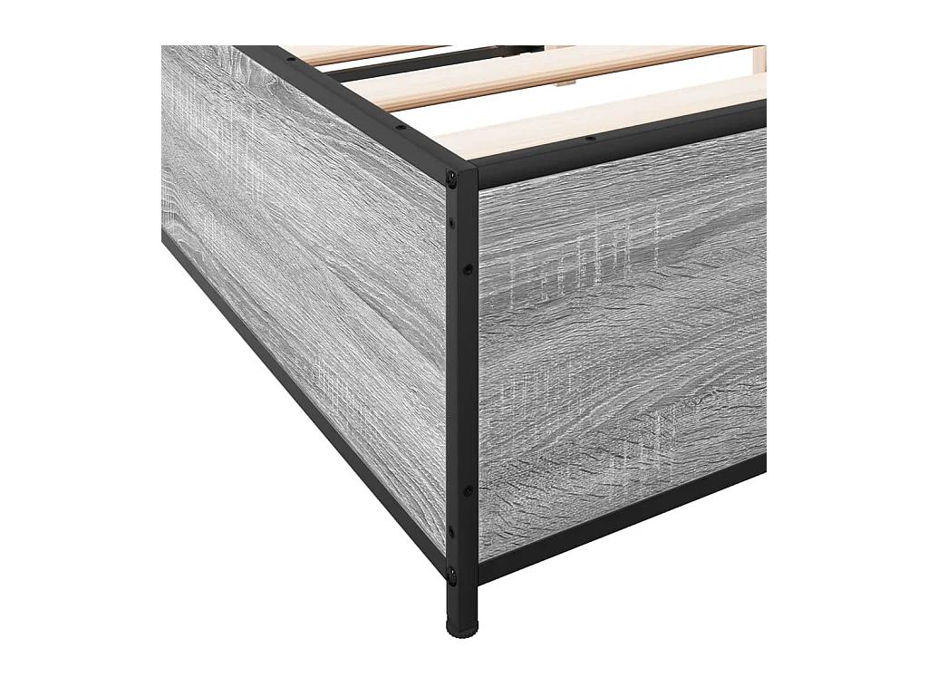 Giroletto Grigio Sonoma 135x190 cm in Legno Multistrato Metallo