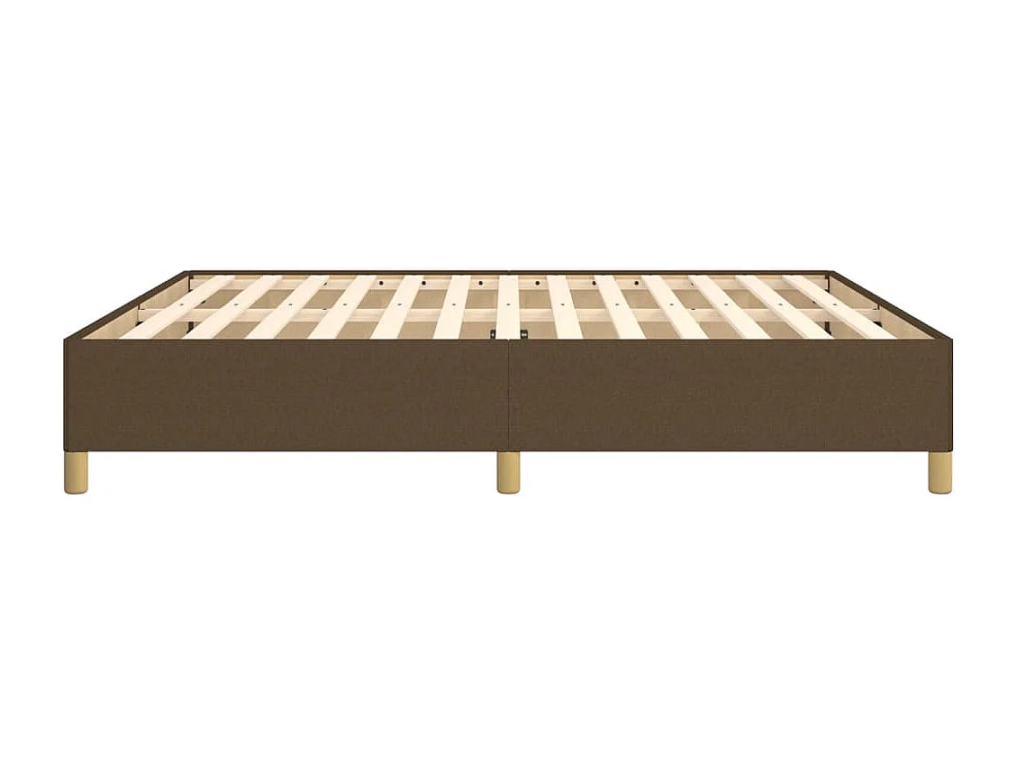 Giroletto senza Materasso Marrone Scuro 160x200 cm Tessuto