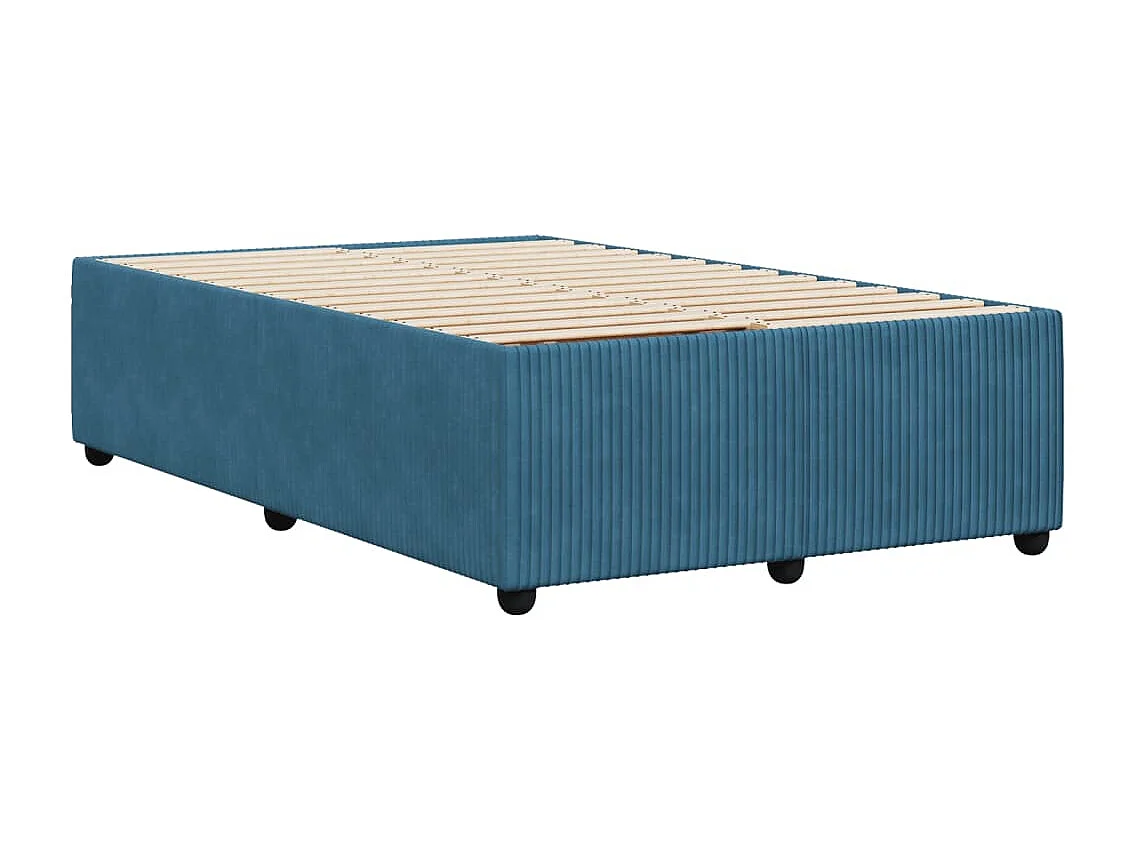 Estrutura de cama 120x200 cm veludo azul