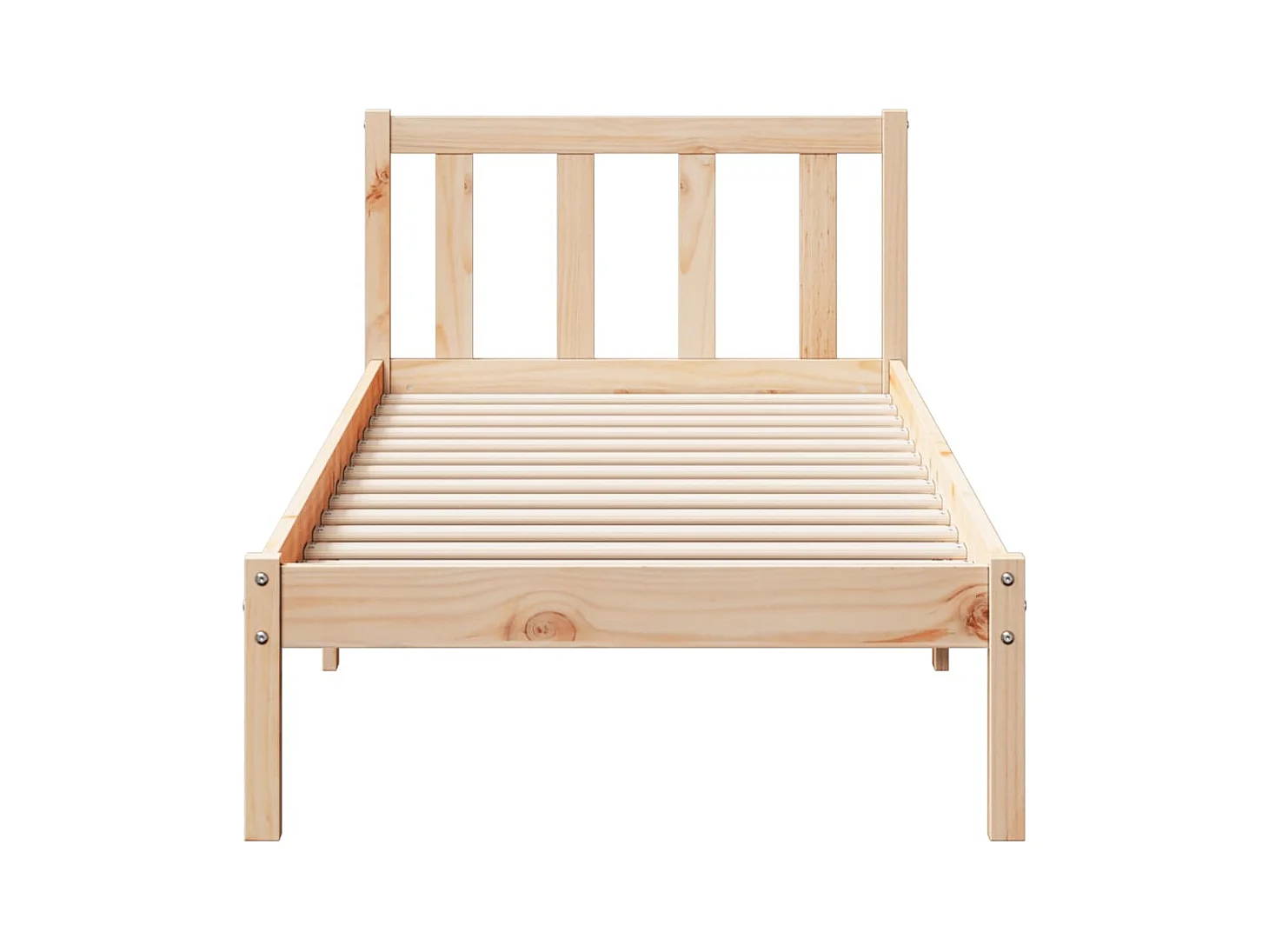 Cadre de lit extra long sans matelas 90x220 cm bois massif pin