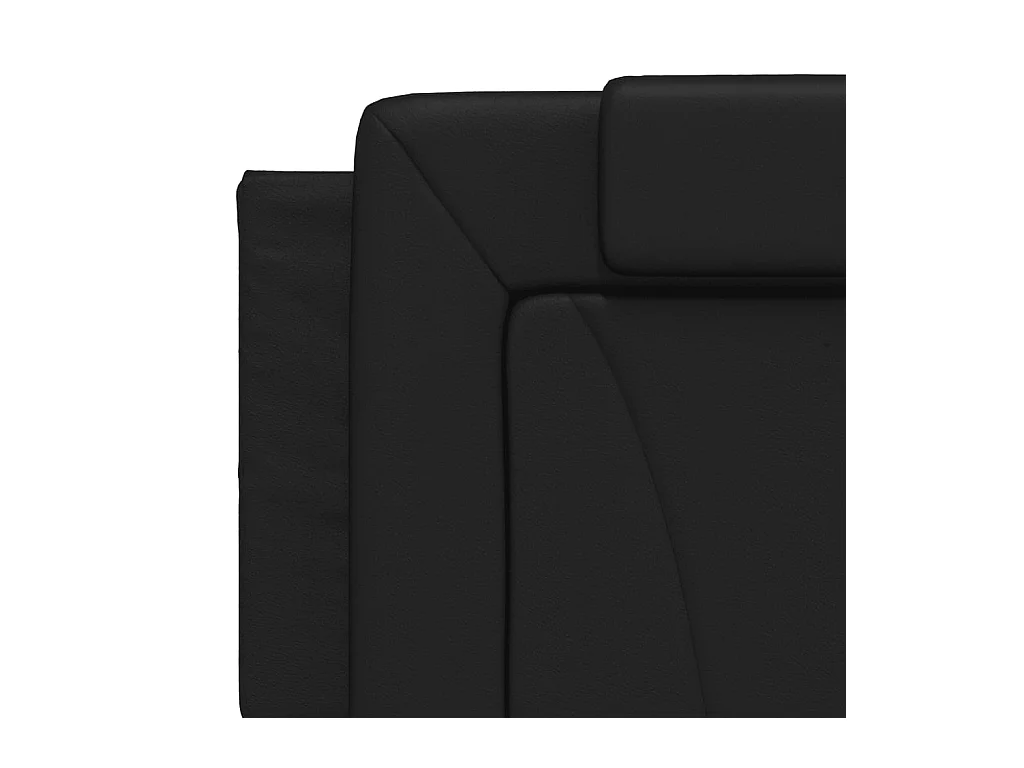 Cadre de lit sans matelas noir 160x200 cm similicuir