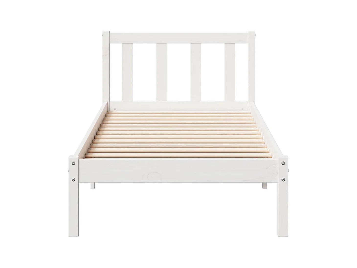 Cama extra longa sem colchão 80x210 cm pinho maciço branco