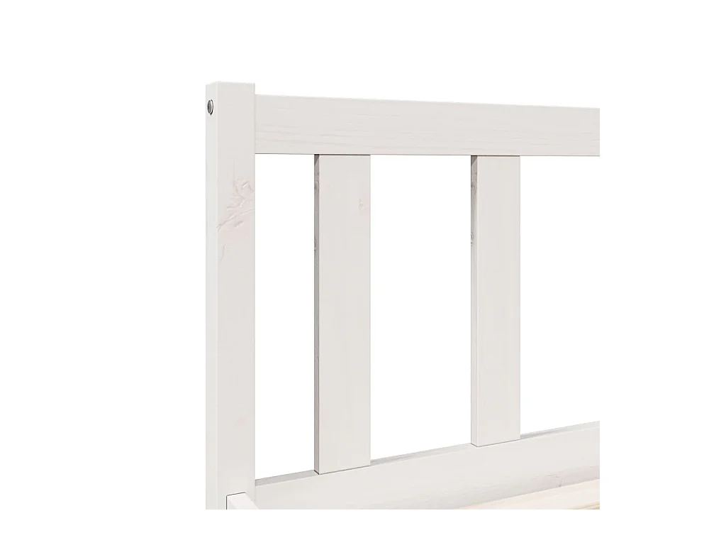 Cama extra longa sem colchão 80x210 cm pinho maciço branco