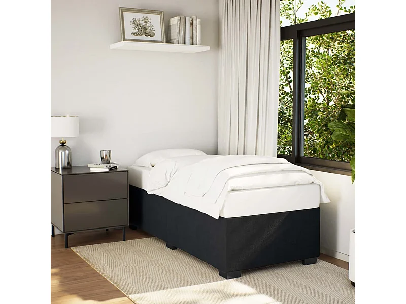 Cadre de lit sans matelas noir 100x200 cm velours