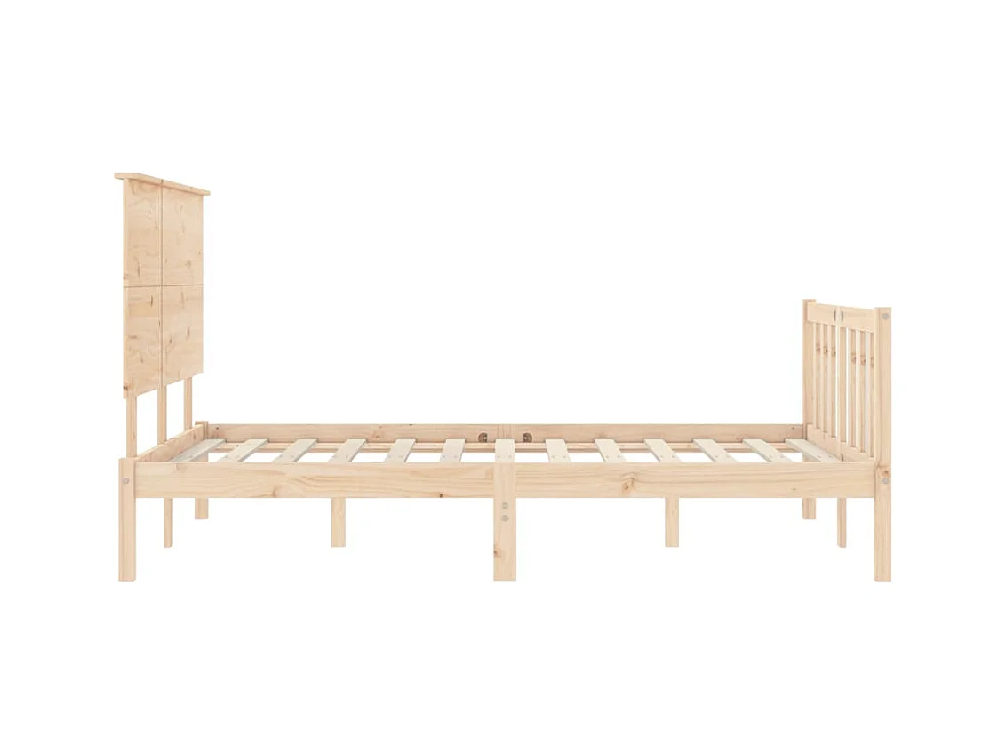 Cadre de lit sans matelas bois de pin massif