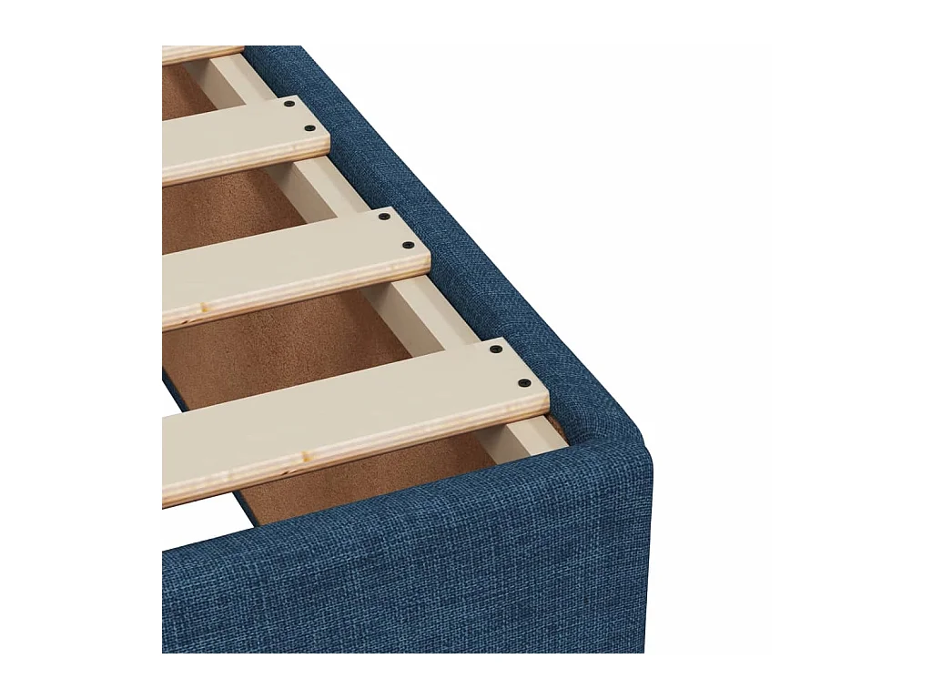 Estructura de cama sin colchón tela azul 90x200 cm
