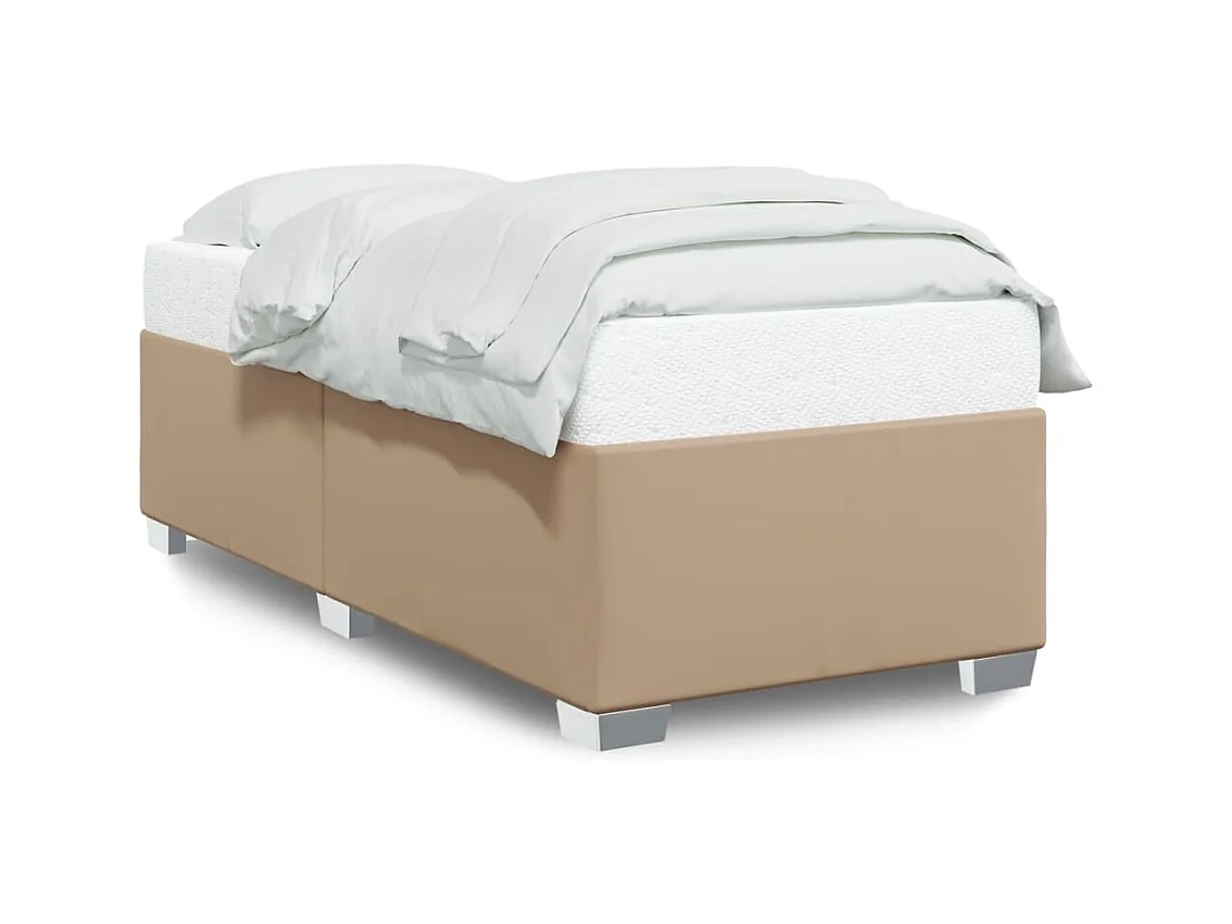 Bettgestell Cappuccino-Braun 100x200 cm Kunstleder