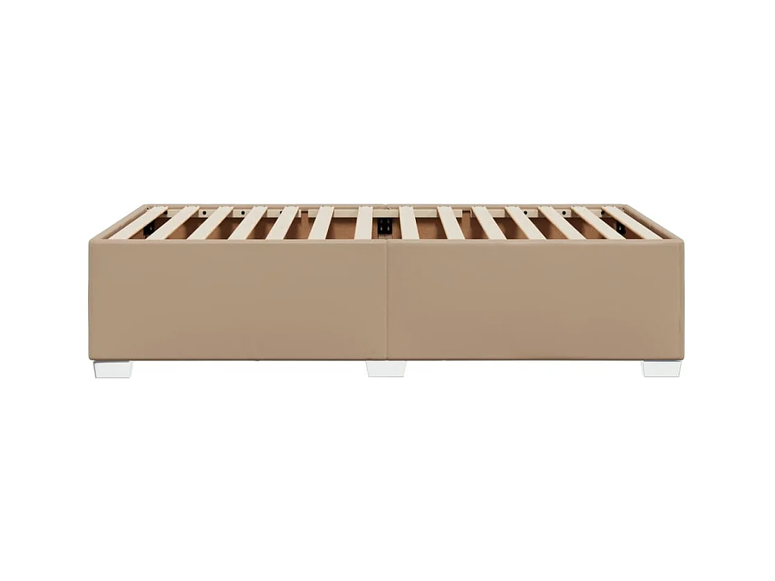 Bettgestell Cappuccino-Braun 100x200 cm Kunstleder