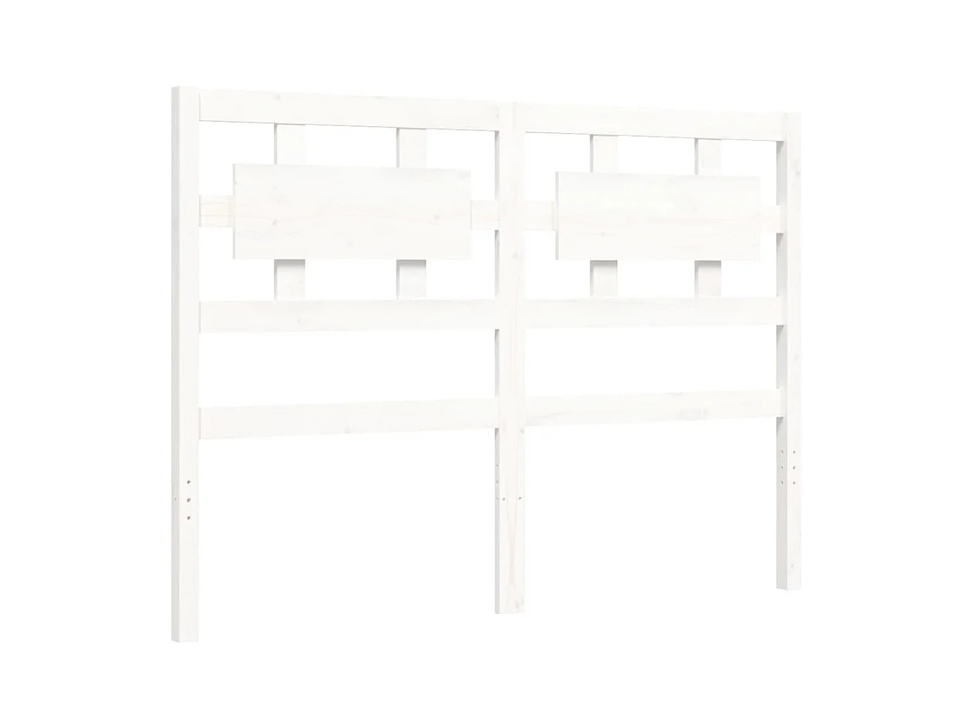 Massivholzbett mit Kopfteil Weiß