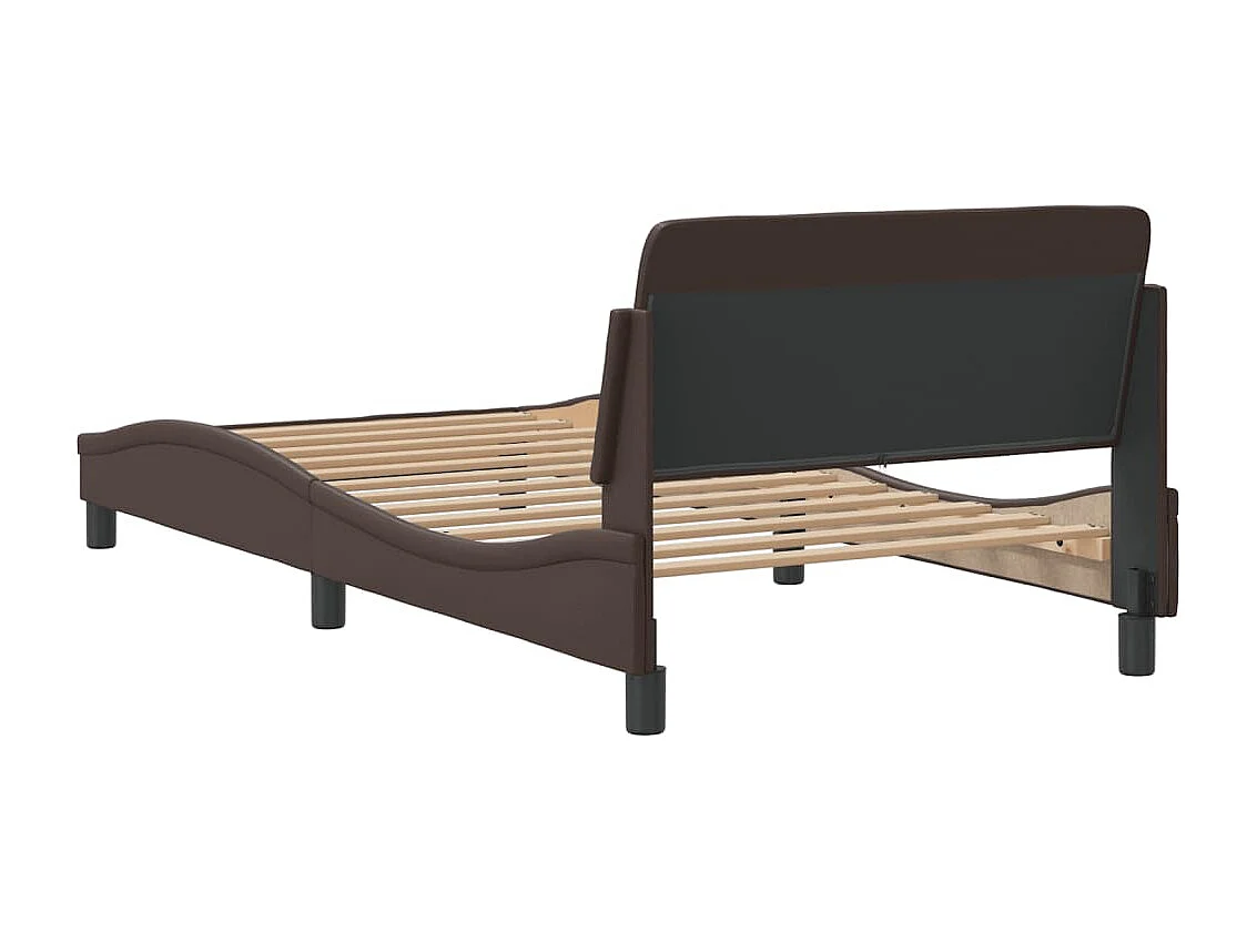 Giroletto con Testiera Marrone 100x200 cm in Similpelle