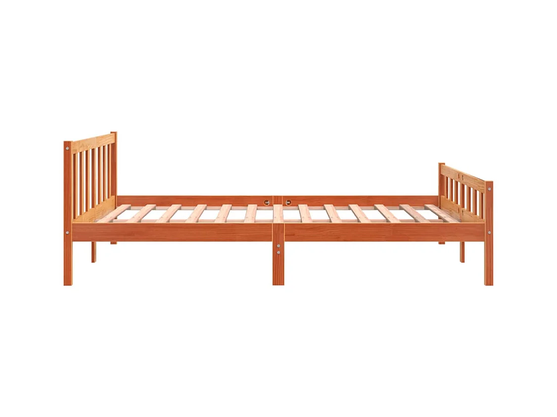 Letto senza Materasso Marrone Cera 160x200 cm in Legno di Pino