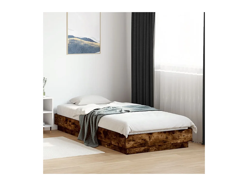Giroletto senza Materasso Rovere Fumo 100x200 cm in Truciolato