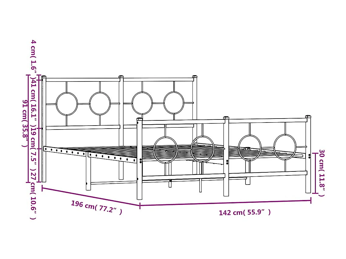 Bettgestell ohne Matratze Räuchereiche 100x200 cm Holzwerkstoff