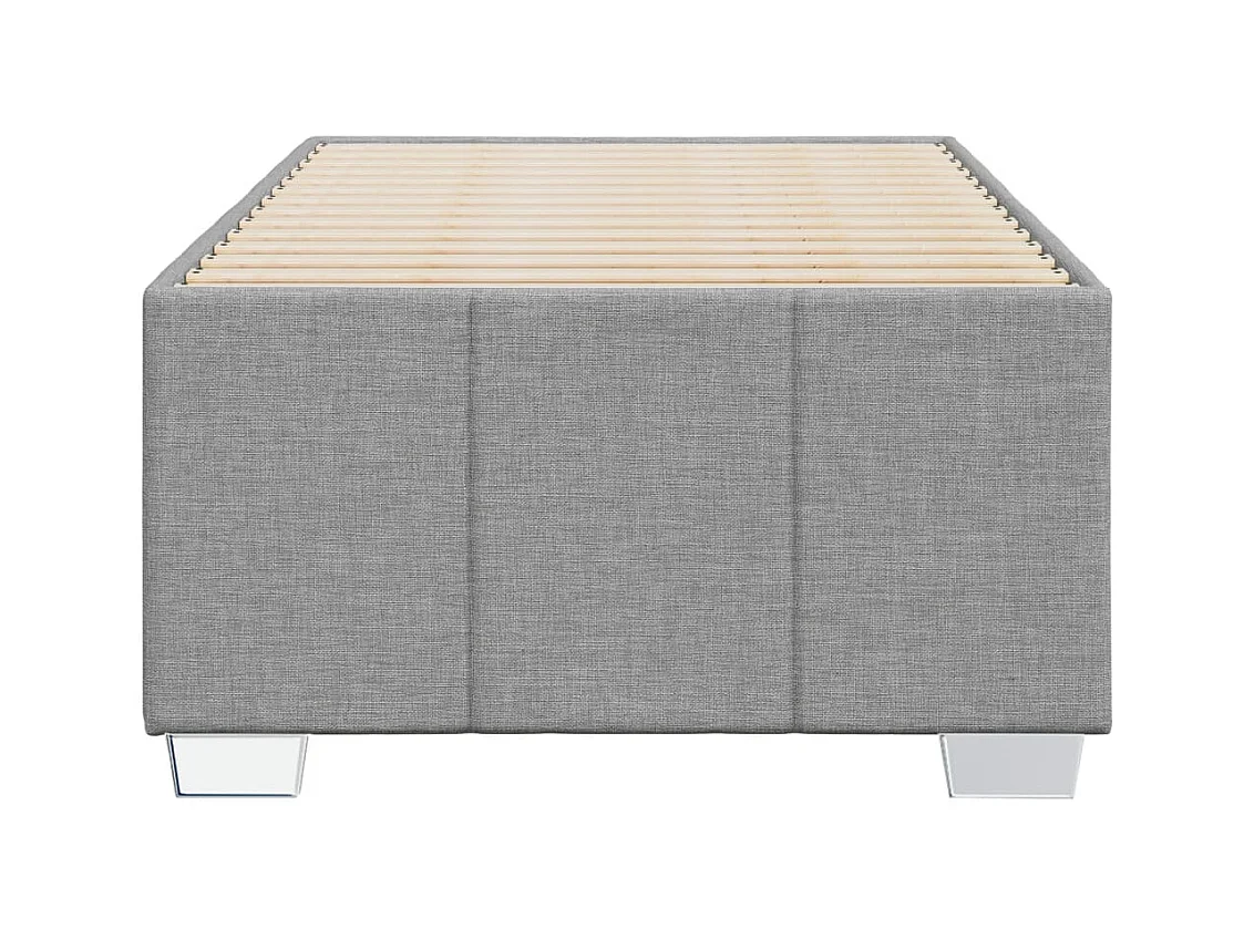 Estructura de cama sin colchón tela gris claro 80x200 cm