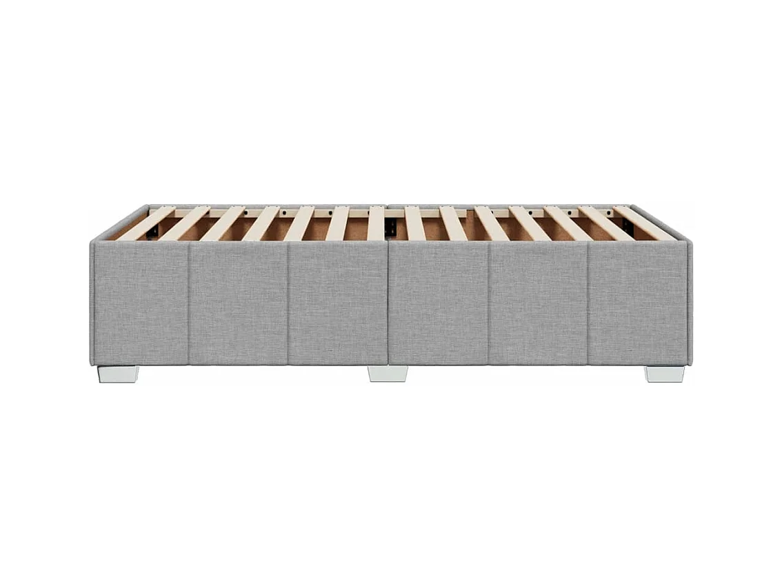 Estructura de cama sin colchón tela gris claro 80x200 cm