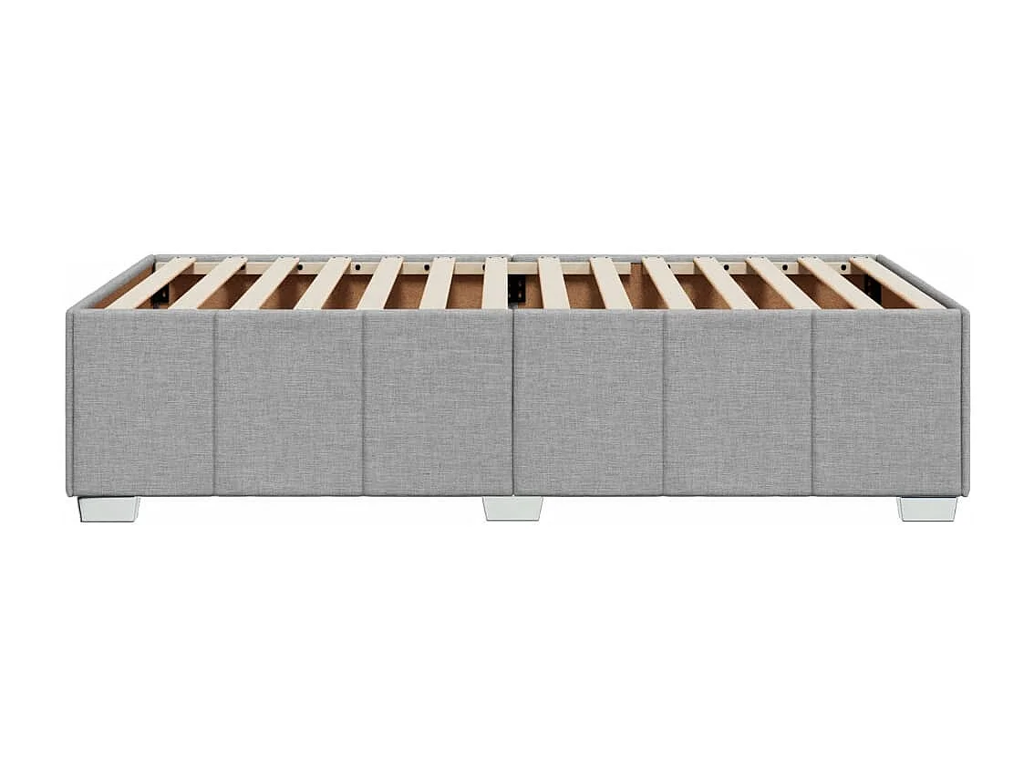 Bettgestell ohne Matratze Hellgrau 80x200 cm Stoff