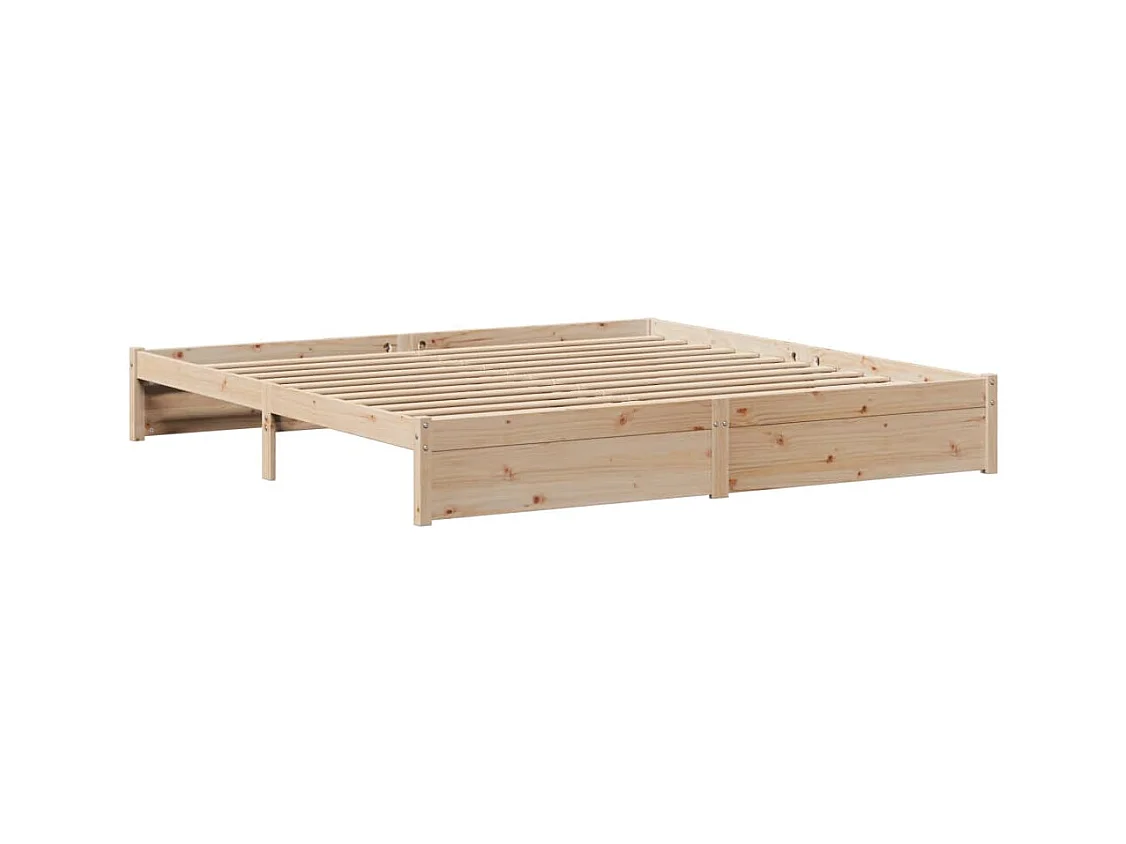 Cadre de lit sans matelas 200x200 cm bois massif de pin