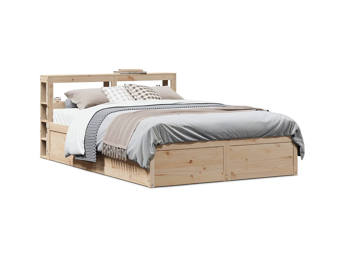 Giroletto con Testiera 140x190 cm in Legno Massello di Pino