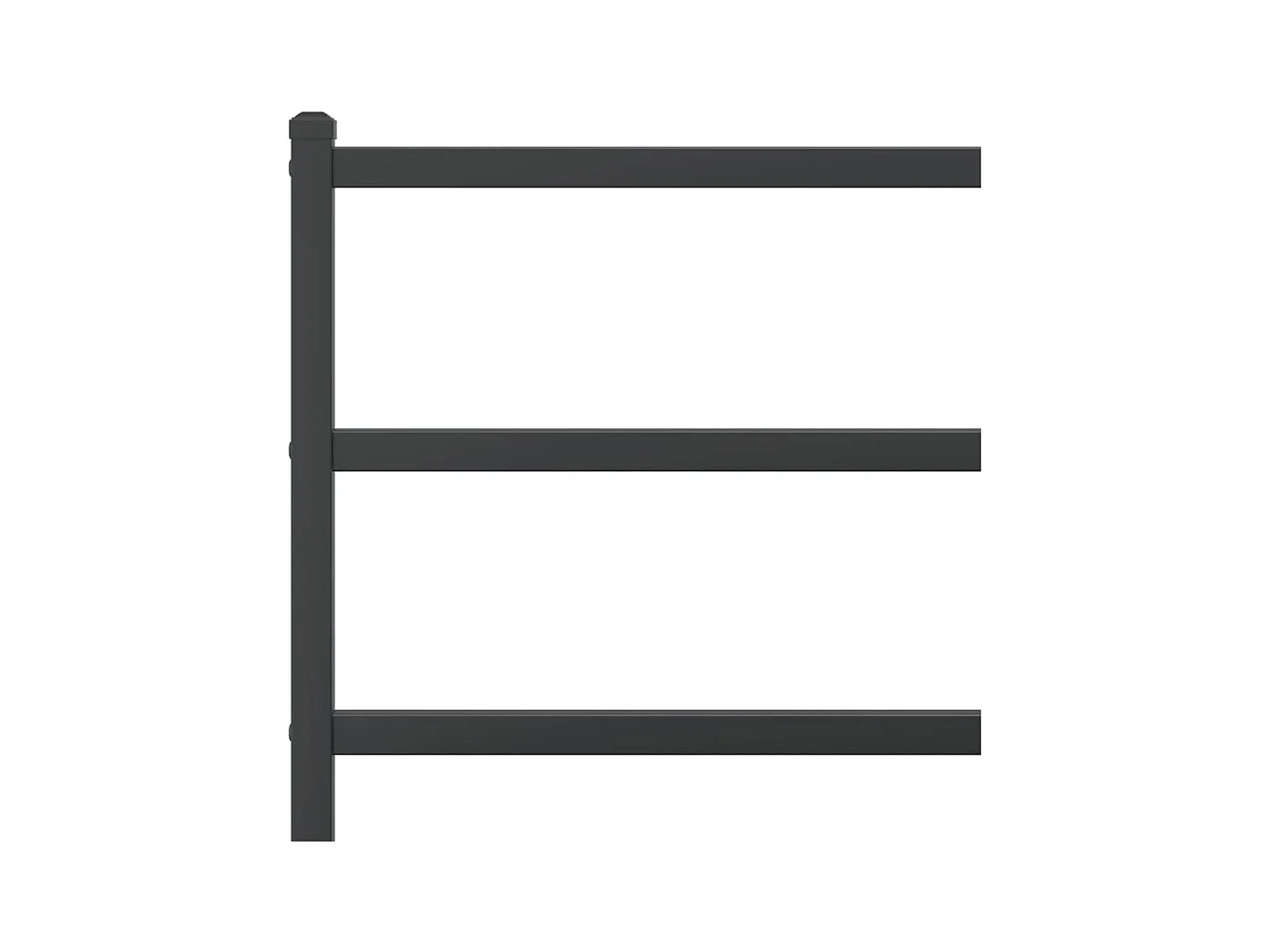 Cadre de lit métal sans matelas avec pied de lit noir 120x200cm