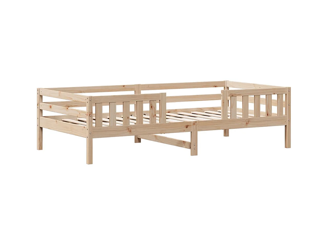 Letto senza Materasso 90x190 cm in Legno Massello di Pino