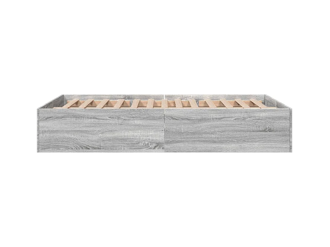 Cadre de lit sans matelas sonoma gris 135x190 cm